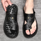 👣 TIJDELIJK 50% KORTING! 🌿 Ademende, zachte leren outdoorsandalen voor heren (ook in grote maten) – ondersteunend, antislip, instapmodel 🌲