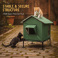 🏠 Slechts voor korte tijd: 50% korting + gratis verzending! 🐈 Verhoogd kattenhuis voor buiten, geschikt voor alle weersomstandigheden – waterdicht, geïsoleerd, opvouwbaar 🌧️