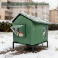 🏠 Slechts voor korte tijd: 50% korting + gratis verzending! 🐈 Verhoogd kattenhuis voor buiten, geschikt voor alle weersomstandigheden – waterdicht, geïsoleerd, opvouwbaar 🌧️