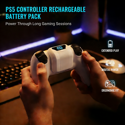 🎁2026 Nieuw binnen 50% KORTING💥🎮🔋 PS5 Controller Akku-Pack: Nieuw Batterij, Eeuwig Gamen. Geen Draden Meer.