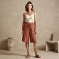 🎁2026 Nieuw binnen 50% KORTING💥Casual capri-short met trekkoord voor dames
