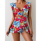 🏖️ Zomerse uitverkoop: 50% KORTING🌊👙 Elegante zwemjurk met V-hals en buikcorrigerend effect voor dames