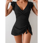 🏖️ Zomerse uitverkoop: 50% KORTING🌊👙 Elegante zwemjurk met V-hals en buikcorrigerend effect voor dames