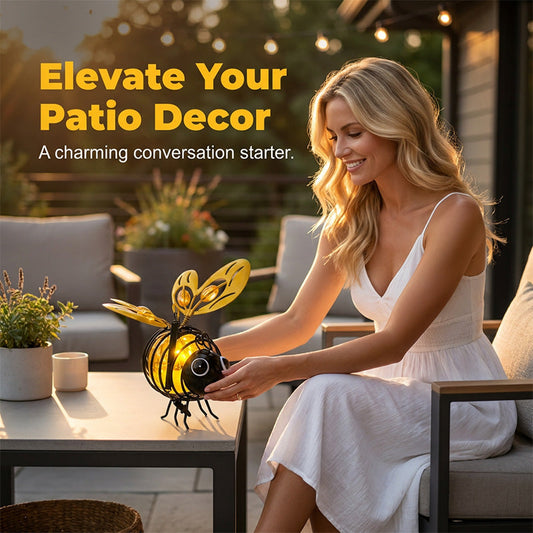 🐝🧡 TIJDELIJK 50% KORTING! Deze bij met kralen hartvleugels en warme oranje gloed steelt de show in elke tuin. Hang 'm aan het hek, de muur, of in de kinderkamer – weerbestendig, vervaagt nooit, en cadeau-waardig!