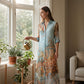 🎁Nieuwe collectie 50% korting💥Elegante maxi-jurk met retroprint | Boho V-hals jurk met knoopjes | Ademende zomerjurk voor strandvakantie