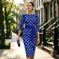 👗🌸 Elegante retro jurk met stippen – tijdloos, vrouwelijk en veelzijdig – perfect voor dagelijks gebruik, op kantoor en speciale gelegenheden.