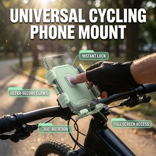 🎉Tijdelijke Korting! 🚴📱Schokdempende Telefoonhouder voor Fiets | ABS Kunststof | Stuur- of Spiegelbevestiging | Veilige Grip🛡️
