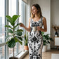 📢📢 50% KORTING !! ⏰ Klassieke maxi-jurk met bloemenprint voor dames