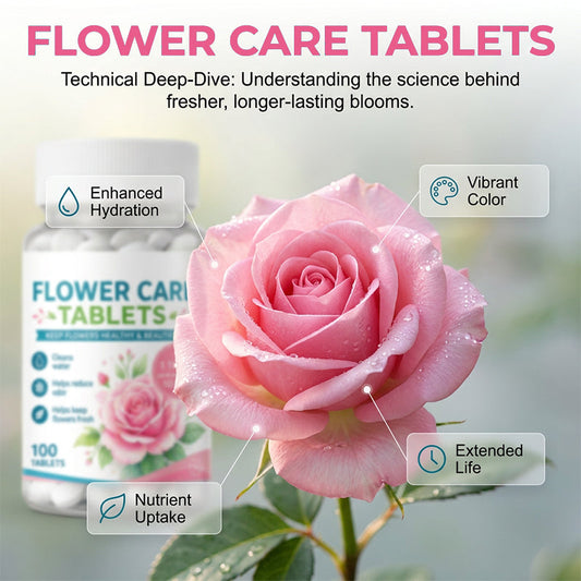 Waterzuiveringstabletten voor het behoud van bloemen