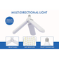 Opvouwbare LED-plafondlamp voor de garage
