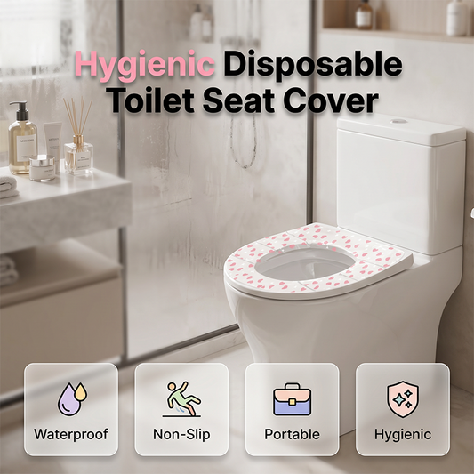 🚽🛡️ Wegwerp toiletbrilhoes – waterdicht, universele pasvorm, handig voor op reis!