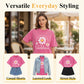 Unisex Vintage Gewassen Madeliefje Print Loose Fit T-Shirt