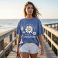 Unisex Vintage Gewassen Madeliefje Print Loose Fit T-Shirt