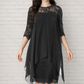⏳ FLASH SALE! ✨ Stijlvolle Lace Jurk | High-Low Zoom Toont Benen 🦵 | Perfect voor Dates/Feestjes | HALF PRICE 🎉