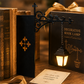 Miniatuur retro straatlantaarn boekensteunlamp