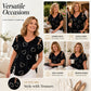Casual T-shirt met V-hals en korte mouwen voor dames