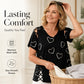 Casual T-shirt met V-hals en korte mouwen voor dames