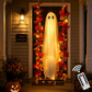 🔥🎁 Nieuw product – 50% korting 🔥Hangende Halloween-spookfiguur op schommel met op afstand bedienbare LED-verlichting en esdoornbladeren
