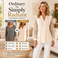 Dames-top met V-hals, lange mouwen en patchwork van kant