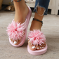 Dames teenslippers met bloemenprint lichtgewicht zomerslippers