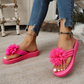 Dames teenslippers met bloemenprint lichtgewicht zomerslippers