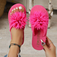 Dames teenslippers met bloemenprint lichtgewicht zomerslippers