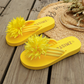 Dames teenslippers met bloemenprint lichtgewicht zomerslippers