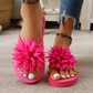 Dames teenslippers met bloemenprint lichtgewicht zomerslippers