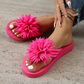 Dames teenslippers met bloemenprint lichtgewicht zomerslippers