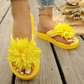 Dames teenslippers met bloemenprint lichtgewicht zomerslippers