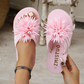 Dames teenslippers met bloemenprint lichtgewicht zomerslippers