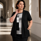 🌸 Dames Top met Tweedelig Effect – Modern Kleurblok Design, Luchtig & Makkelijk te Combineren