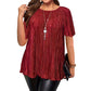 Flatterende geplooide blouse in grote maat