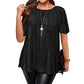Flatterende geplooide blouse in grote maat