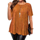 Flatterende geplooide blouse in grote maat