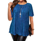 Flatterende geplooide blouse in grote maat