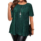 Flatterende geplooide blouse in grote maat