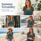 🏖️Zomeruitverkoop 50% korting🏝️👚Dames top met paisleyprint, V-hals en korte mouwen✨