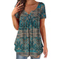 🏖️Zomeruitverkoop 50% korting🏝️👚Dames top met paisleyprint, V-hals en korte mouwen✨
