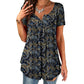 🏖️Zomeruitverkoop 50% korting🏝️👚Dames top met paisleyprint, V-hals en korte mouwen✨