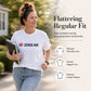 Casual T-shirt met korte mouwen en print voor dames