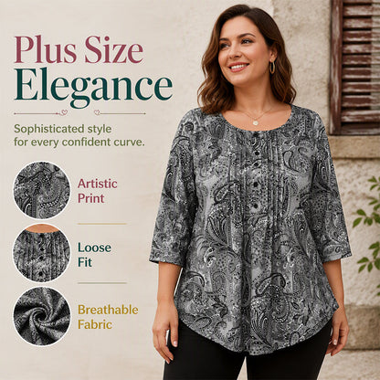 Blouse met paisleyprint voor dames in grote maten