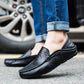 Handgemaakte leren loafers voor heren, in Milanese stijl.