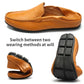 Handgemaakte leren loafers voor heren, in Milanese stijl.