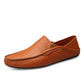 Handgemaakte leren loafers voor heren, in Milanese stijl.