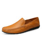Handgemaakte leren loafers voor heren, in Milanese stijl.