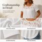 ✨Superaanbieding – 50% korting! ✨Elegant T-shirt met kant bij de hals