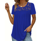 ✨Superaanbieding – 50% korting! ✨Elegant T-shirt met kant bij de hals