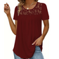 ✨Superaanbieding – 50% korting! ✨Elegant T-shirt met kant bij de hals