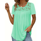 ✨Superaanbieding – 50% korting! ✨Elegant T-shirt met kant bij de hals